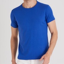 Zarento Erkek Bisiklet Yaka Düz T-Shirt