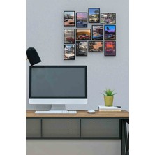 Astak Klasik Arabalar 12 Parça Mdf (Ahşap) Tablo Ofis Boyu 30 x 30 cm cm