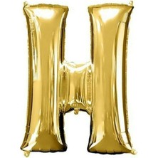Rönesans Parti 16" Inç 40 cm Folyo Balon Gold Renk ''h'' Harfi