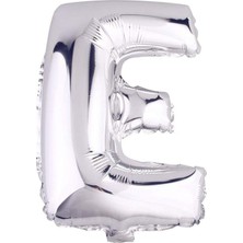 Rönesans Parti 16" Inç 40 cm Folyo Balon Gümüş Renk ''e'' Harfi