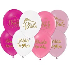 Best Parti  Bride To Be Baskılı 12" Pastel Karışk Balon 50 Adet