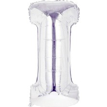 Best Parti 16" Inç 40 cm Folyo Balon Gümüş Renk ''ı'' Harfi