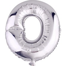 Best Parti 16" Inç 40 cm Folyo Balon Gümüş Renk '' O '' Harfi