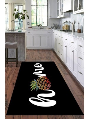 Viyana Home Dijital Baskılı Kaymaz Taban Yıkanabilir Home Yazılı Modern Mutfak Halısı VHM-HT-1094