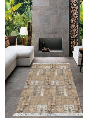 Viyana Home Dijital Baskılı Kaymaz Taban Yıkanabilir Modern Salon Halısı Mutfak Halısı Yolluk VH-HT-699