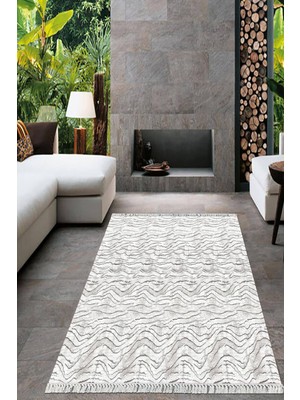 Viyana Home Dijital Baskılı Kaymaz Taban Yıkanabilir Sade Desen Salon Halısı Mutfak Halısı Yolluk VH-HT-731