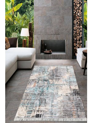 Viyana Home Dijital Baskılı Kaymaz Taban Yıkanabilir Modern Salon Halısı Mutfak Halısı Yolluk VH-HT-936