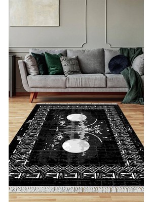 Viyana Home Dijital Baskılı Kaymaz Taban Yıkanabilir Salon Halısı Mutfak Halısı Yolluk VH-SD-1070