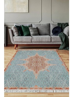 Viyana Home Dijital Baskılı Kaymaz Taban Yıkanabilir Salon Halısı Mutfak Halısı Yolluk VH-SD-1114