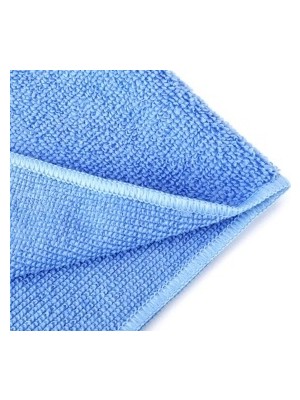Silver Home 40X40 cm Overloklu Mikrofiber Temizlik Bezi Mavi