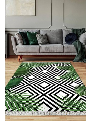 Viyana Home Dijital Baskılı Kaymaz Taban Yıkanabilir Salon Halısı Mutfak Halısı Yolluk VH-SD-424