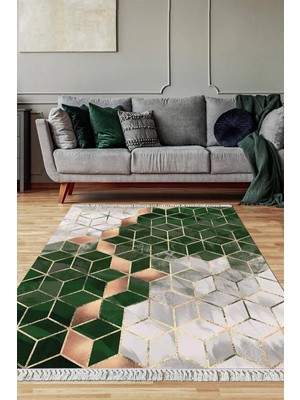 Viyana Home Dijital Baskılı Kaymaz Taban Yıkanabilir Salon Halısı Mutfak Halısı Yolluk VH-SD-399