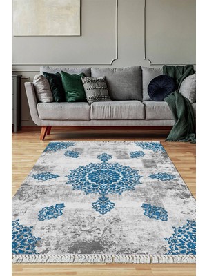 Viyana Home Dijital Baskılı Kaymaz Taban Yıkanabilir Salon Halısı Mutfak Halısı Yolluk VH-SD-766