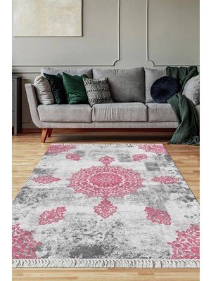 Viyana Home Dijital Baskılı Kaymaz Taban Yıkanabilir Salon Halısı Mutfak Halısı Yolluk VH-SD-765