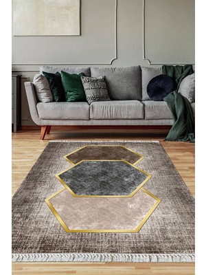 Viyana Home Dijital Baskılı Kaymaz Taban Yıkanabilir Salon Halısı Mutfak Halısı Yolluk Vh-Sm-28
