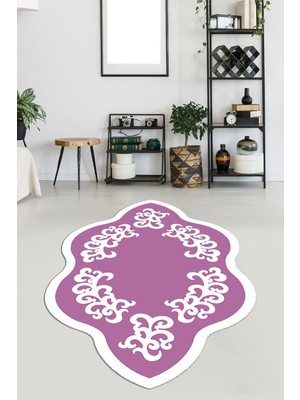 Viyana Home Kaymaz Taban Yıkanabilir Lazer Kesim Salon Halısı Mutfak Halısı Yolluk VHL-HT-1432