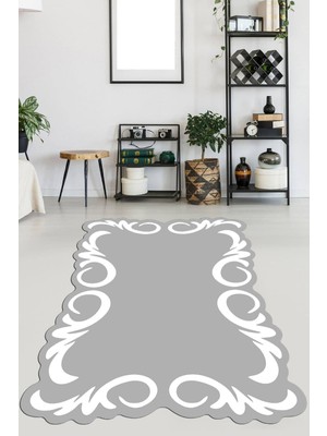 Viyana Home Kaymaz Taban Yıkanabilir Lazer Kesim Salon Halısı Mutfak Halısı Yolluk VHL-HT-868