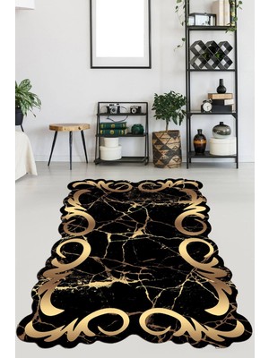 Viyana Home Kaymaz Taban Yıkanabilir Lazer Kesim Salon Halısı Mutfak Halısı Yolluk VHL-SD-773