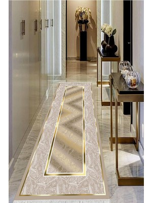 Viyana Home Dijital Baskılı Kaymaz Taban Yıkanabilir Modern Salon Halısı Koridor Halısı Yolluk VHU-SD-378