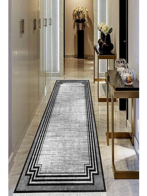 Viyana Home Dijital Baskılı Kaymaz Taban Yıkanabilir Modern Salon Halısı Koridor Halısı Yolluk VHU-HT-664