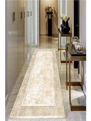 Viyana Home Dijital Baskılı Kaymaz Taban Yıkanabilir Modern Salon Halısı Koridor Halısı Yolluk VHU-SD-753