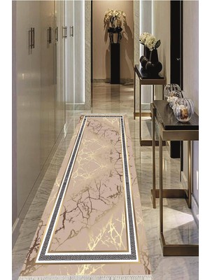 Viyana Home Dijital Baskılı Kaymaz Taban Yıkanabilir Modern Salon Halısı Koridor Halısı Yolluk VHU-SD-784