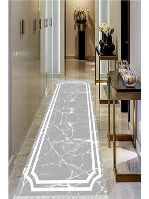 Viyana Home Dijital Baskılı Kaymaz Taban Yıkanabilir Modern Salon Halısı Koridor Halısı Yolluk VHU-SD-804