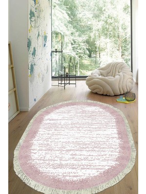 Viyana Home Dijital Baskılı Kaymaz Taban Yıkanabilir Oval Salon Halısı Mutfak Halısı Yolluk VHO-HT-509
