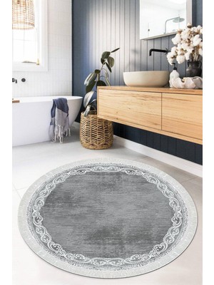 Viyana Home Dijital Baskılı Kaymaz Taban Yıkanabilir Yuvarlak Salon Halısı Mutfak Halısı Paspas VHYU-HK-105