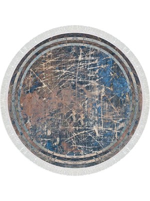 Viyana Home Dijital Baskılı Kaymaz Taban Yıkanabilir Yuvarlak Salon Halısı Mutfak Halısı Paspas VHYU-HY-1271