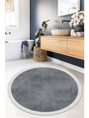 Viyana Home Dijital Baskılı Kaymaz Taban Yıkanabilir Yuvarlak Salon Halısı Mutfak Halısı Paspas Vhyu-Ht-12