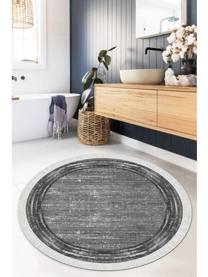 Viyana Home Dijital Baskılı Kaymaz Taban Yıkanabilir Yuvarlak Salon Halısı Mutfak Halısı Paspas VHYU-HY-1306