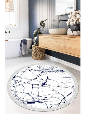 Viyana Home Dijital Baskılı Kaymaz Taban Yıkanabilir Yuvarlak Salon Halısı Mutfak Halısı Paspas VHYU-HT-424