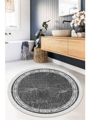 Viyana Home Dijital Baskılı Kaymaz Taban Yıkanabilir Yuvarlak Salon Halısı Mutfak Halısı Paspas VHYU-HY-939