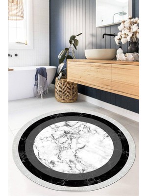 Viyana Home Dijital Baskılı Kaymaz Taban Yıkanabilir Yuvarlak Salon Halısı Mutfak Halısı Paspas VHYU-HT-809
