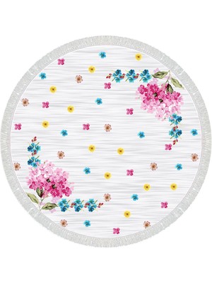 Viyana Home Dijital Baskılı Kaymaz Taban Yıkanabilir Yuvarlak Salon Halısı Mutfak Halısı Paspas VHYU-HY-889