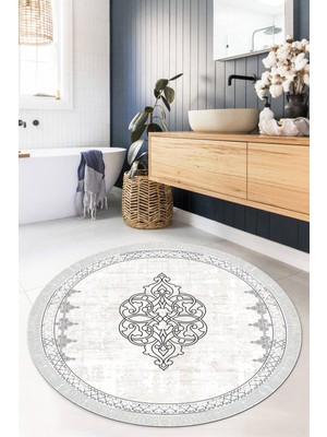 Viyana Home Dijital Baskılı Kaymaz Taban Yıkanabilir Yuvarlak Salon Halısı Mutfak Halısı Paspas VHYU-SD-1125