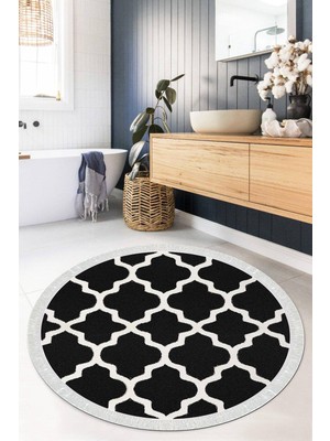 Viyana Home Dijital Baskılı Kaymaz Taban Yıkanabilir Yuvarlak Salon Halısı Mutfak Halısı Paspas VHYU-SD-515