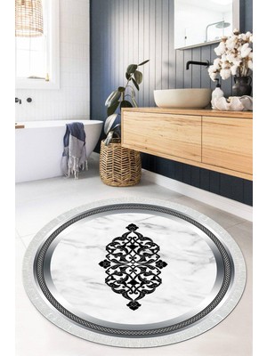 Viyana Home Dijital Baskılı Kaymaz Taban Yıkanabilir Yuvarlak Salon Halısı Mutfak Halısı Paspas VHYU-SD-770