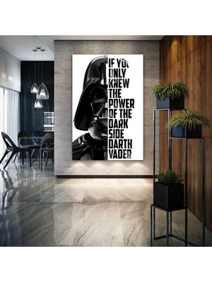 SML Tablo Star Wars Darth Vader Yıldız Savaşları If You Only Knew The Poer Dark Sıde Kanvas Tablo
