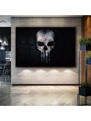 SML Tablo Punisher Mafya Film Kurukafa Dekor Kanvas Tablo