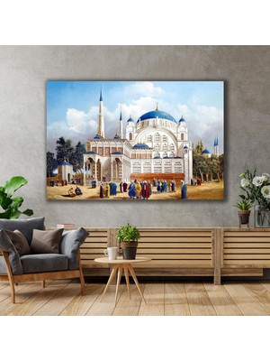 SML Tablo Üsküdar Selimiye Cami Osmanlı Doğa Manzara Kanvas Tablo
