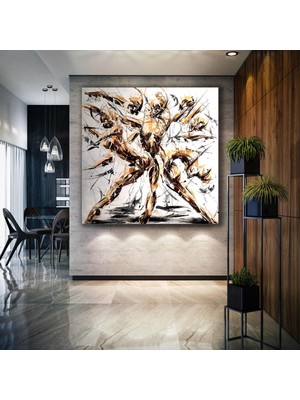 SML Tablo Dans Eden Soyut Nü Kadın Abstract Dekor Kanvas Tablo