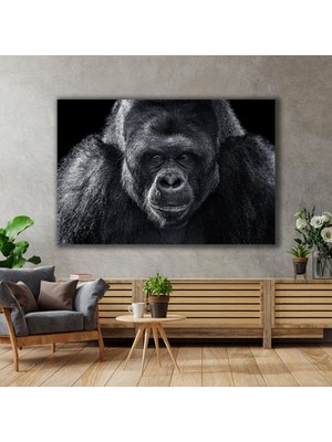 SML Tablo Vahşi Büyük Goril Güç Hayvan Dekor Kanvas Tablo