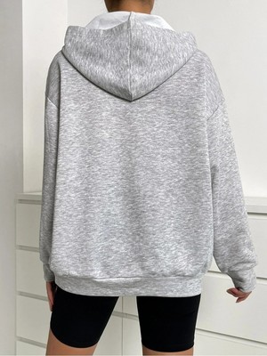 Trendseninle Kadın 97 Chicago 1845 Baskılı Oversize Sweatshirt