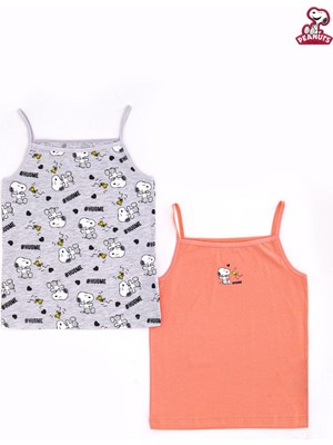 RolyPoly Lisanslı Snoopy Kız Çocuk Ince Askılı 2'li Atlet Set