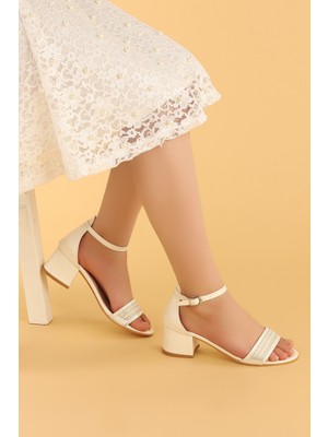 Kiko Kids Kiko 761 Çatlak Günlük Kız Çocuk 3 cm Topuk Sandalet Ayakkabı Sedef