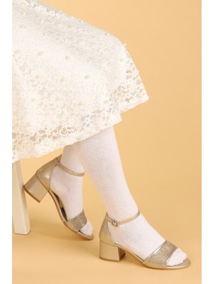Kiko Kids Kiko 765 Çatlak Günlük Kız Çocuk 3 cm Topuk Sandalet Ayakkabı Altın