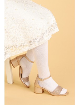 Kiko Kids Kiko 765 Çatlak Günlük Kız Çocuk 3 cm Topuk Sandalet Ayakkabı Bakır