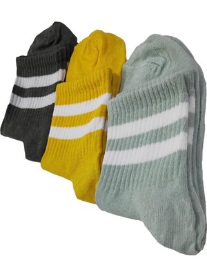Kapar Yakamoz 3'lü Extra Rahat Unisex Spor Yarım Konç Kolej Çorap